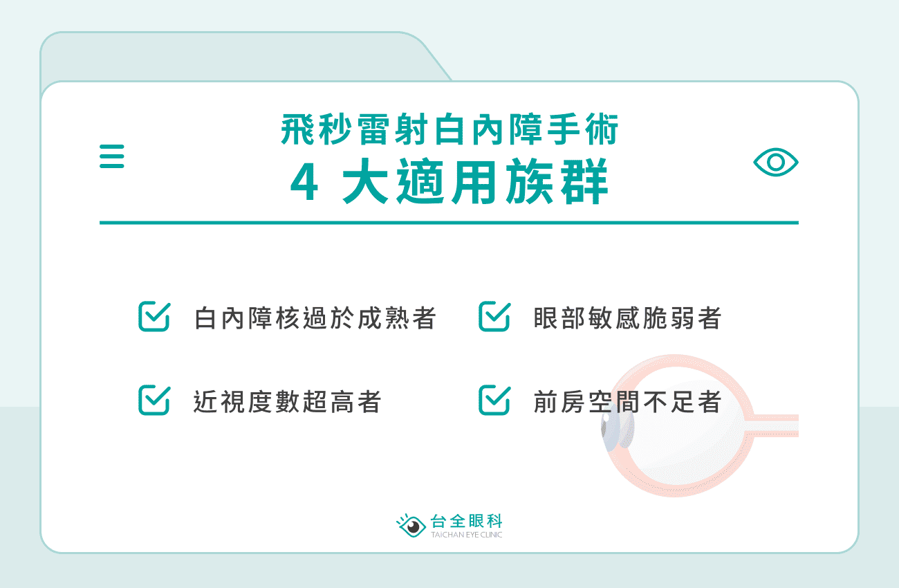 飛秒雷射白內障手術 4 大適用族群